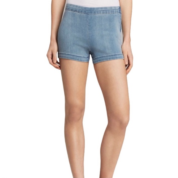 Free People High-Waisted Light Denim Jean Shorts - Women’s Size 30 - Picture 1 of 3
